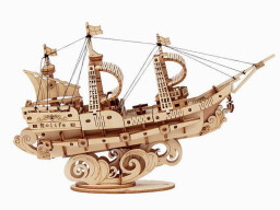 RoboTime 3D dřevěná skládačka Vojenská plachetnice